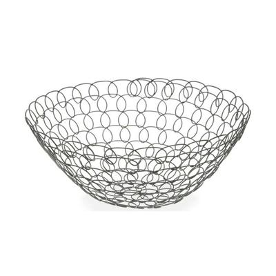 Fruitschaal Versa Grijs Metaal Staal 28 x 12 x 28 cm 1 L