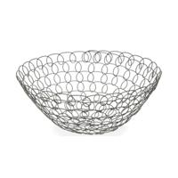 Fruitschaal Versa Grijs Metaal Staal 28 x 12 x 28 cm 1 L