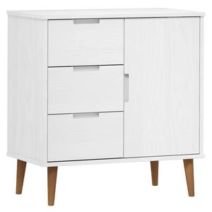 The Living Store MOLDE Dressoir - 76.5 x 40 x 80 cm - Massief grenenhout met uv-vernis