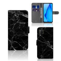 Huawei P40 Lite | Bookcase | Marmer Zwart - Origineel Cadeau Vader