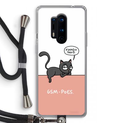 GSM poes: OnePlus 8 Pro Transparant Hoesje met koord