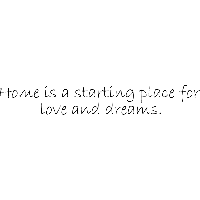 Home is a starting - Muursticker