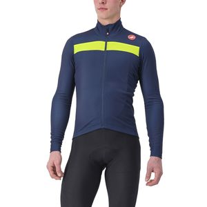 Castelli Puro 3 lange mouw fietsshirt Belgisch blauw heren M