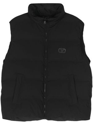 Valentino Garavani gilet matelassé à détail VLogo Signature - Noir