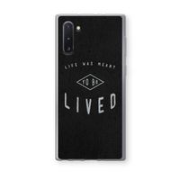 To be lived: Samsung Galaxy Note 10 Transparant Hoesje