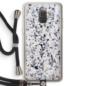 Gespikkelde marmer: Samsung Galaxy A8 (2018) Transparant Hoesje met koord