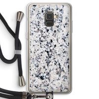 Gespikkelde marmer: Samsung Galaxy A8 (2018) Transparant Hoesje met koord