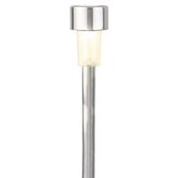 Lumineo Prikspot solar - 6x - LED - zilver - H36 cm - RVS