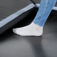EXIT Dynamic groundlevel trampoline 244x427cm met Freezone veiligheidstegels - zwart - thumbnail