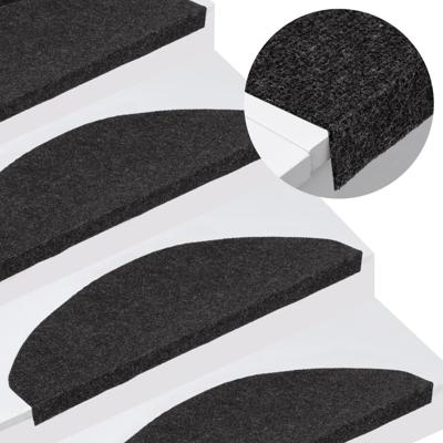 VidaXL Trapmatten zelfklevend 15 st 65x22,5x3,5 cm zwart