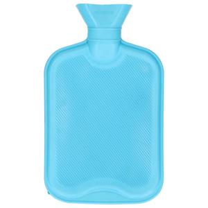 Warmwaterkruik - met rubberen hoes - blauw - 2L - kruik