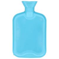 Warmwaterkruik - met rubberen hoes - blauw - 2L - kruik