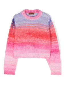 Missoni Kids pull en maille fine à effet dégradé - Rose