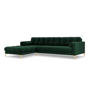 Cosmopolitan Design Bali Hoekbank met Chaise Longue Links - Flessengroen / Goud