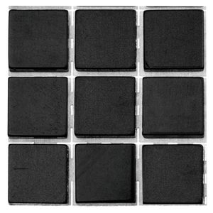 63x stuks mozaieken maken steentjes/tegels kleur zwart 10 x 10 x 2 mm   -