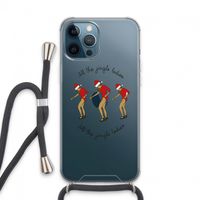 Jingle Ladies: iPhone 13 Pro Max Transparant Hoesje met koord