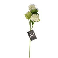Kunstbloem Viburnum / sneeuwbal Roseum - 50 cm - creme wit - losse steel - kunst zijdebloemen