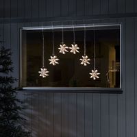 Konstsmide Lichtgordijn voor buiten - 6 sterren - 0.9 meter - Raamverlichting - Kerstverlichting