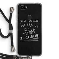 Risk loss: Pixel 3a Transparant Hoesje met koord