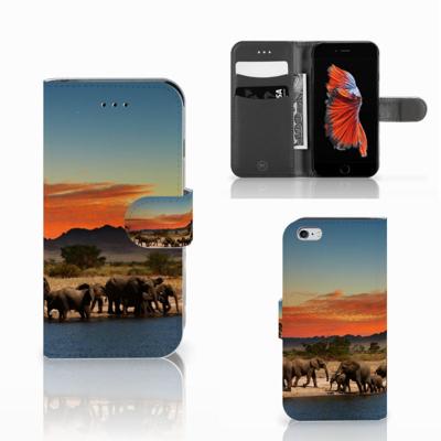 Apple iPhone 6 | 6s | Telefoonhoesje | Met pasjeshouder | Olifanten