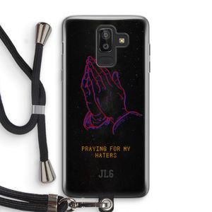 Praying For My Haters: Samsung Galaxy J8 (2018) Transparant Hoesje met koord