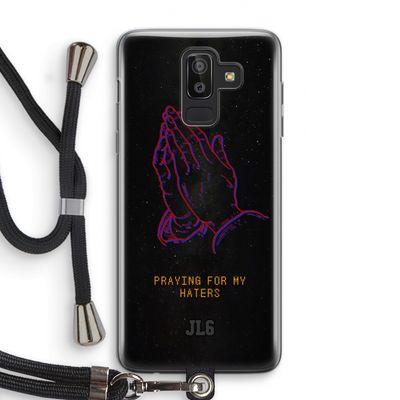 Praying For My Haters: Samsung Galaxy J8 (2018) Transparant Hoesje met koord