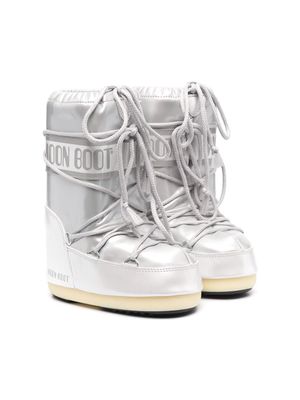 Moon Boot Kids bottines matelassées à logo - Blanc