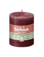 Bolsius kaars rustiek 7x8 cm velvet red