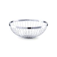 Fruitschaal - zilver - metaal - 26 cm - fruitmand - rond - draadmand
