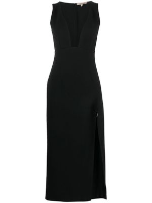 Roberto Cavalli robe longue à fente - Noir
