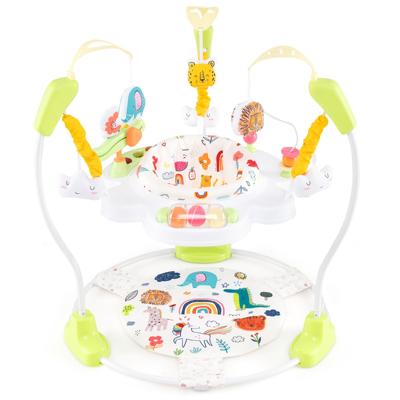 Baby Bos en Dieren Springkussen met 3 Verstelbare Hoogtes Baby Rollator met Muziek Licht 360° Draaibare Zitting voor Baby's Vanaf 6 Maanden