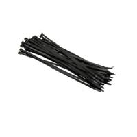 Benson Tiewraps kabelbinders - 300x stuks - zwart - 37 cm - tie ribs