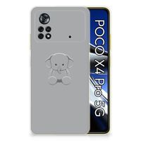 Xiaomi Poco X4 Pro 5G Telefoonhoesje met Naam Grijs Baby Olifant