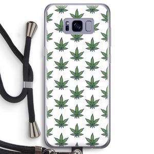 Weed: Samsung Galaxy S8 Transparant Hoesje met koord