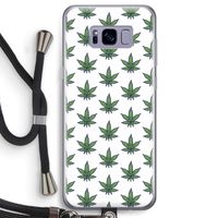 Weed: Samsung Galaxy S8 Transparant Hoesje met koord