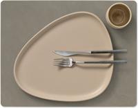 LIND DNA Placemats Nupo - Leer - Flint Grey - 45 x 35 cm - 2 Stuks