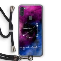 Sterrenbeeld - Donker: Samsung Galaxy A11 Transparant Hoesje met koord