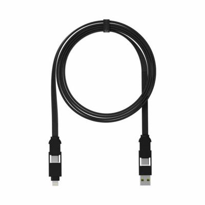 Rolling Square inCharge X Max | Alles in één kabel voor o.a. iPhone, Android, USB C en meer - Zwart