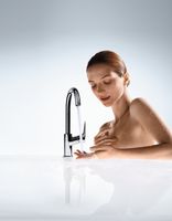 Hansgrohe Logis wastafelkraan met draaibare uitloop chroom - thumbnail