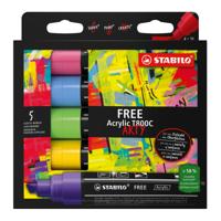 Acrylmarker stabilo free acrylic t800c sea ass | 5 stuks