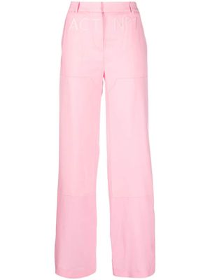 ACT Nº1 pantalon ample à logo embossé - Rose