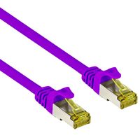 Cat 7 - S/FTP - Netwerkkabel - Internetkabel - Afgeschermd - 10 Gbps - 1.5 meter - Paars - Allteq - thumbnail