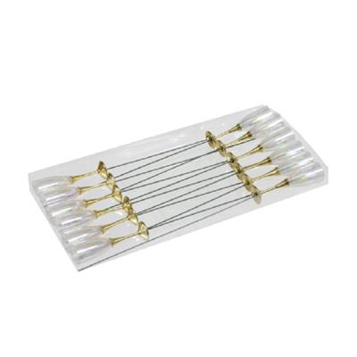 Kerststukje instekertjes - 12x - goud - champagneglazen - 7,5 cm Kerststukje instekertjes - 12x - goud - champagneglazen - 7,5 cm