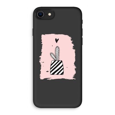 Zwart-wit cactus: iPhone 7 Biologisch afbreekbaar hoesje