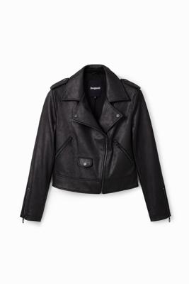Slim fit bikerjack - BLACK - XL