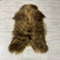 IJslander schapenvacht bruin wit 120x85cm L