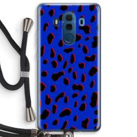 Blue Leopard: Huawei Mate 10 Pro Transparant Hoesje met koord