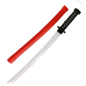 Zwaard voor een Ninja - verkleed speelgoed - 68 cm - kunststof - rood - kind/adults - lichtgevend