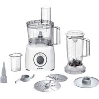 BOSCH MultiTalent3 multifunctionele robot - Wit - 800 W - 2 snelheden en puls - Mengkom 2,3 L - Mengkom 1 L - 2 schijven