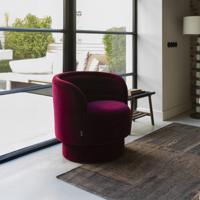 Dutchbone Fauteuil 'Dorothy' Velvet, kleur Rood